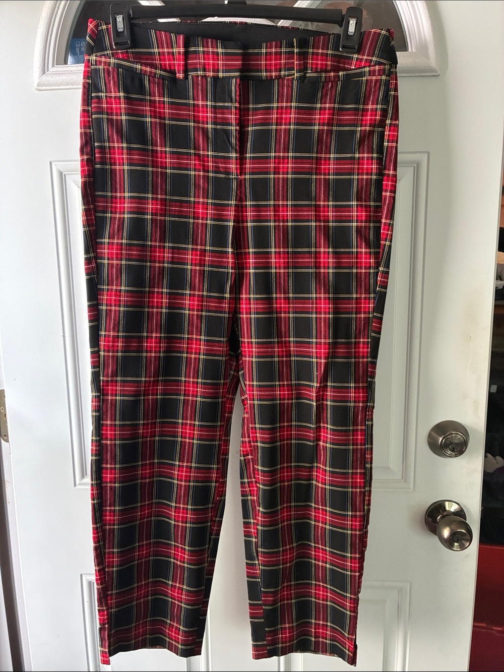 Red & Black Plaid Men’s Dress Pants